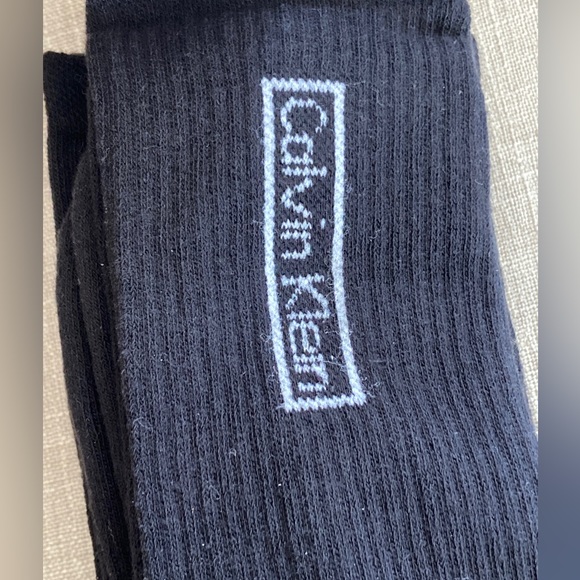 Calvin Klein Men’s Reimagined Heritage Cushion Crew 3 Pairs Black - Picture 5 of 11